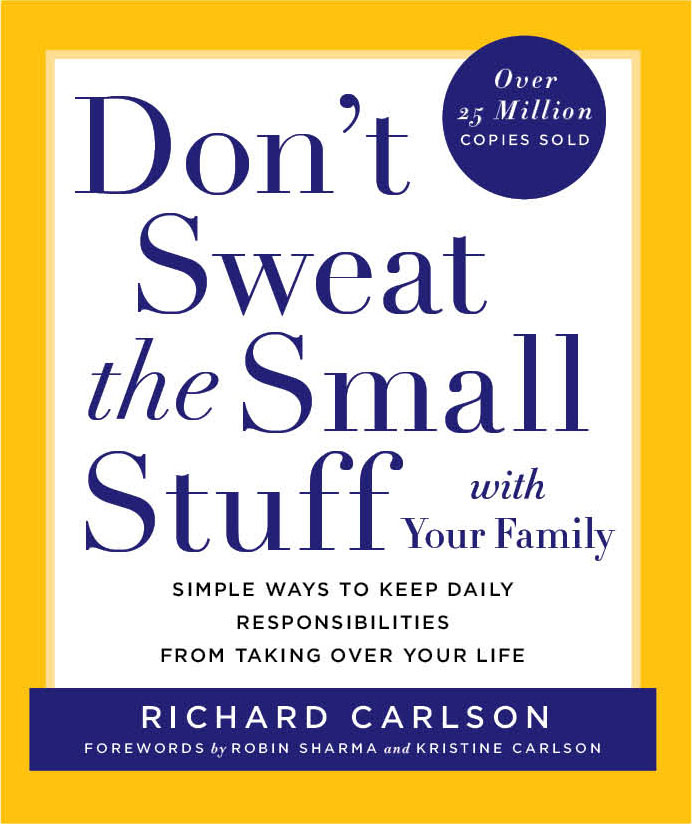 don't sweat the small stuff bookcover with your family